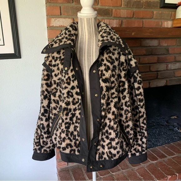 Veronica Beard Anita Teddy Jacket Leopard Print Sz 3XL - Picture 3 of 10